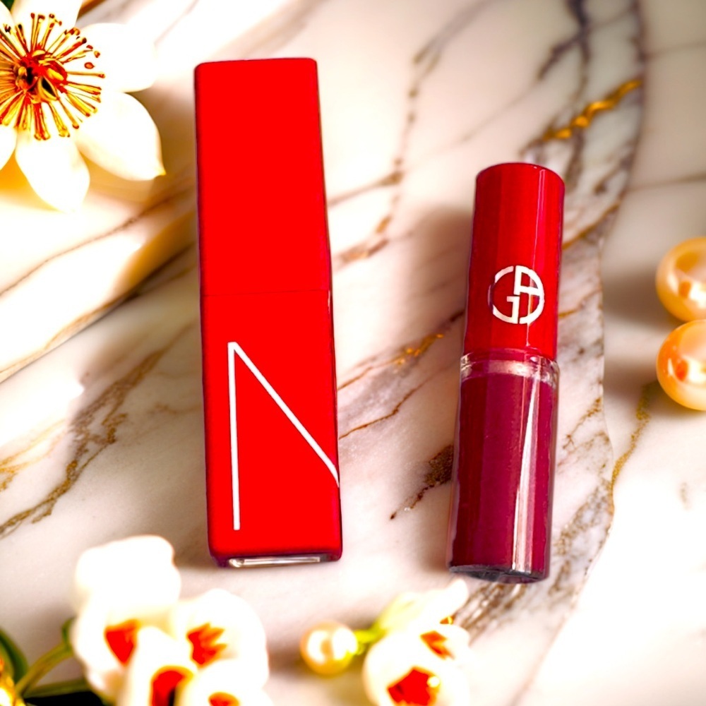 💋 NARS Powermatte Lipstick Mini + Giorgio Armani Lip Maestro Travel Size